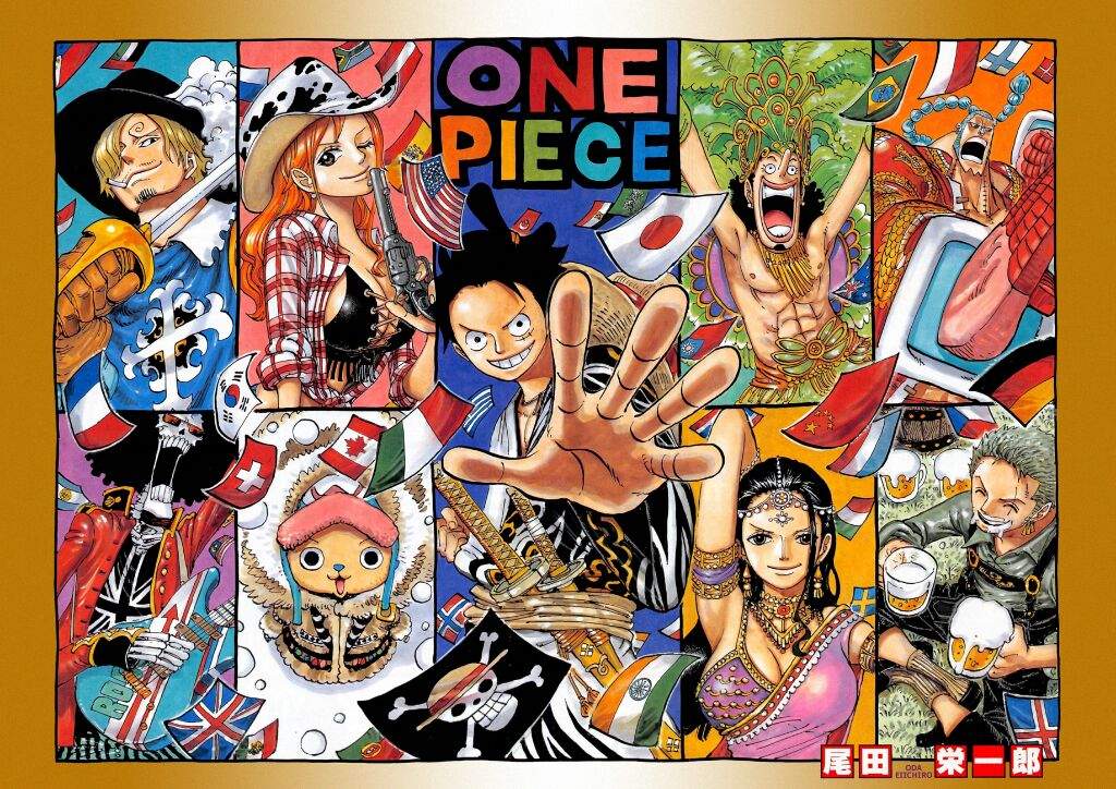 Here are some awesome one piece manga color art.