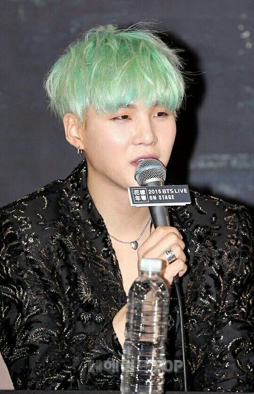 Suga and his Green Hair! | K-Pop Amino