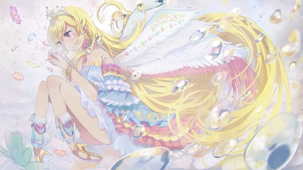 Anime princess with blonde hair