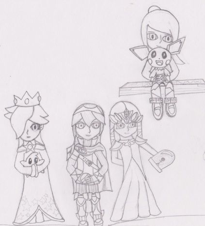 Young Zelda, Lucina, ZSS, Rosalina, and Pikachu | Smash Amino