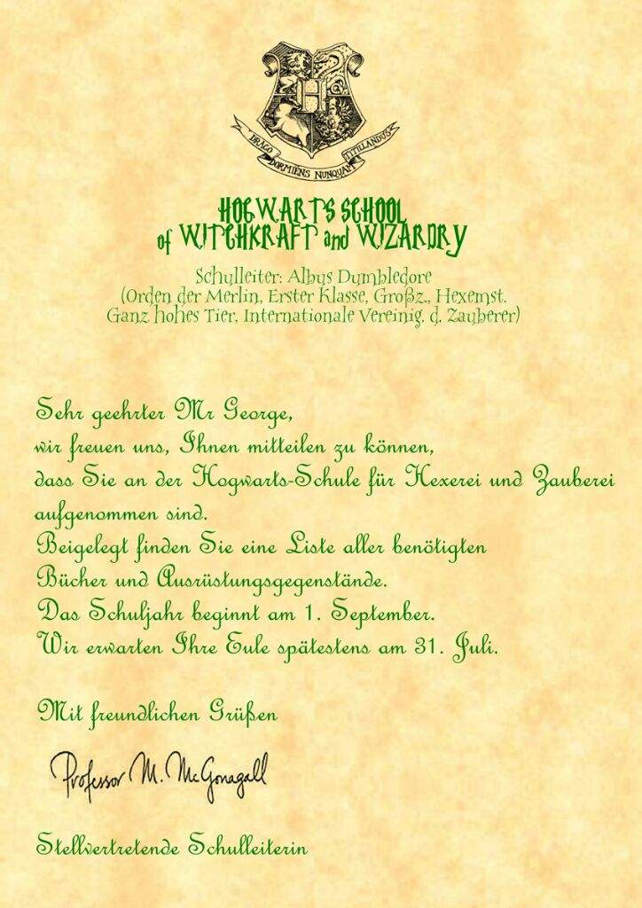 The Letter (der Brief) | Harry Potter Amino