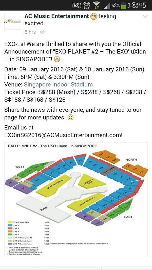 Exo Concert Ticket Price In Singapore
