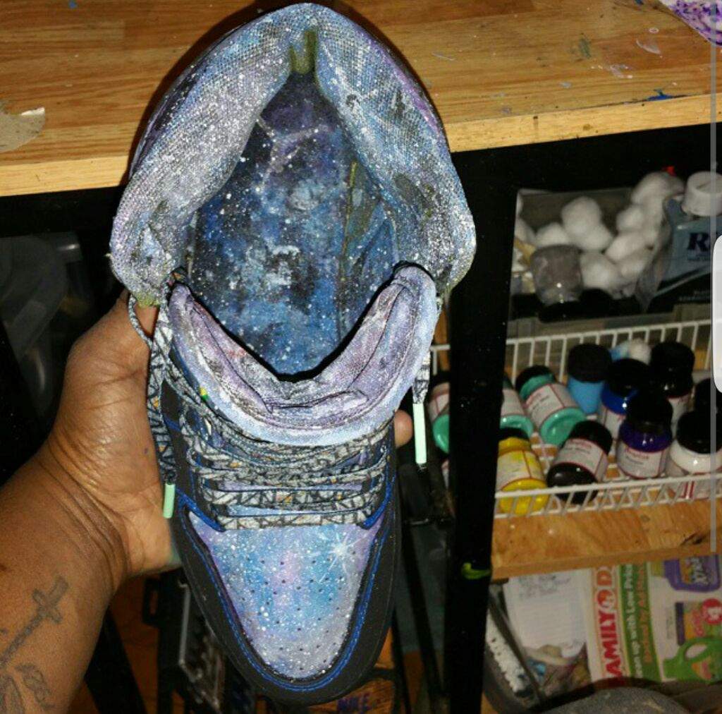 custom galaxy jordans