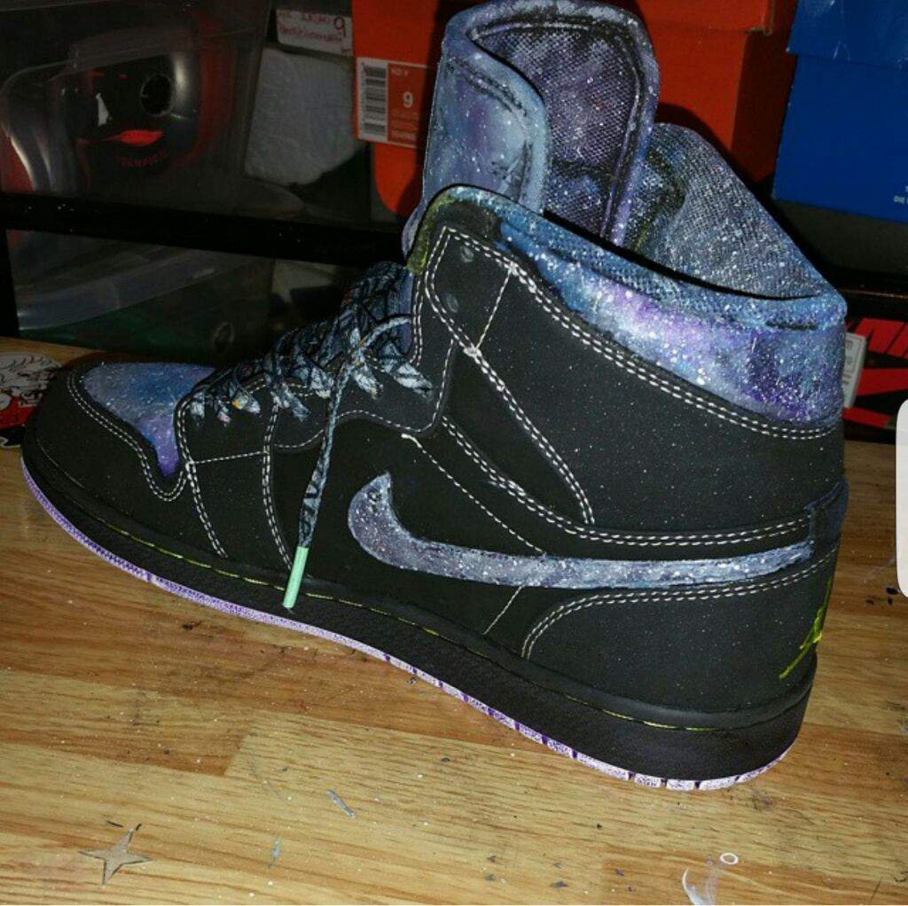 custom galaxy jordans