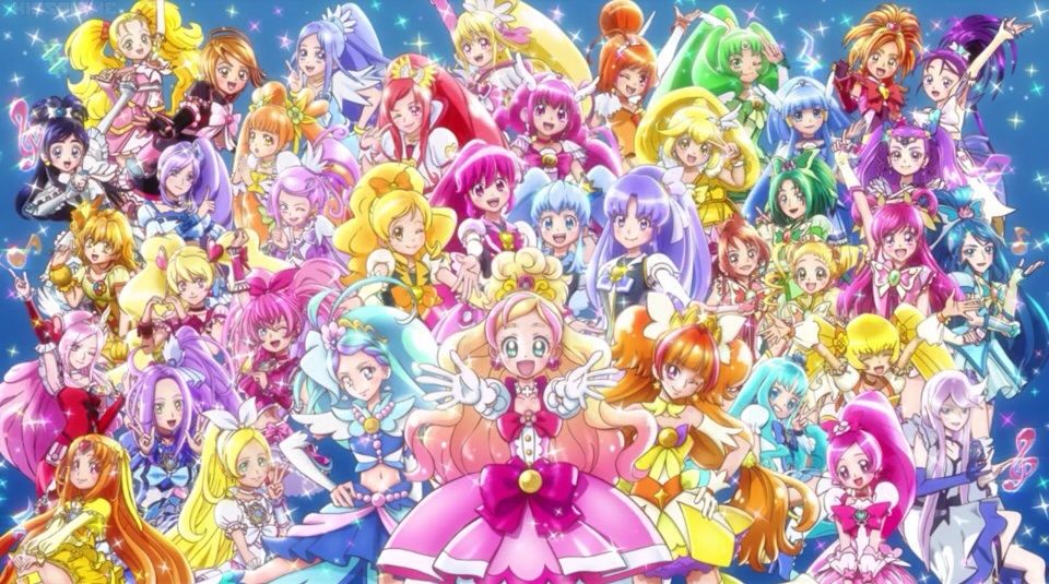 Every character from Pretty Cure, kind of divided by seasons. 