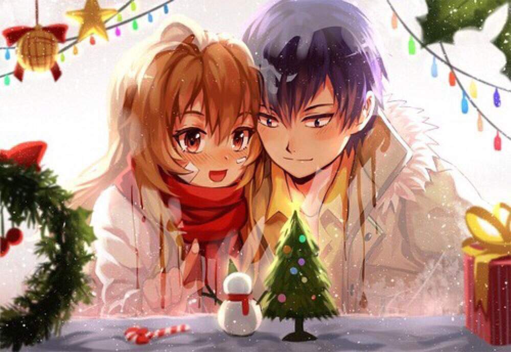 happy anime fam get tree for christmas