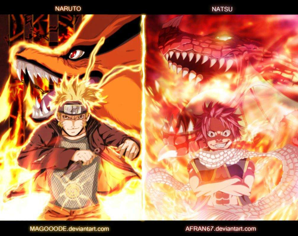 Naruto vs natsu | Anime Amino