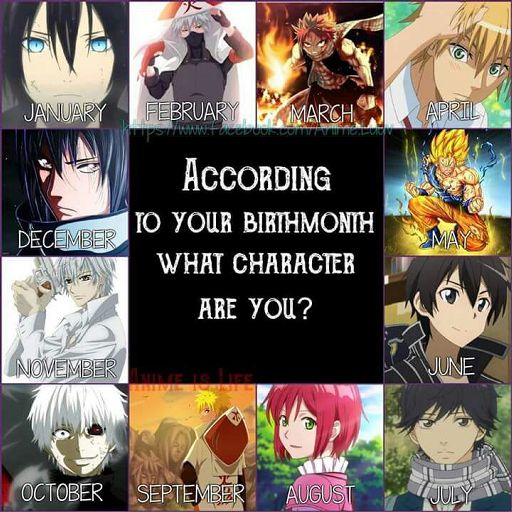 Birth month character | Anime Amino