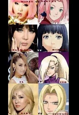Kpop anime look alikes