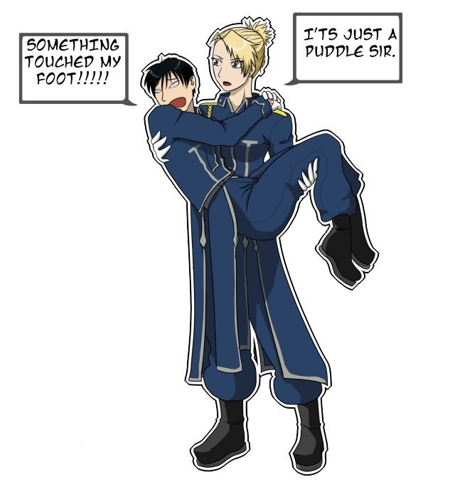 roy mustang and riza hawkeye figure