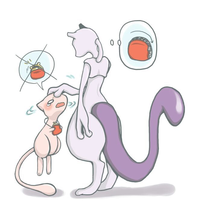 mew and mewtwo.