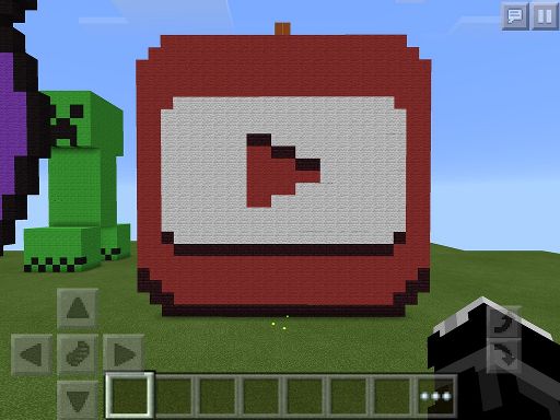 Youtube Play Button Pixel art | Minecraft Amino