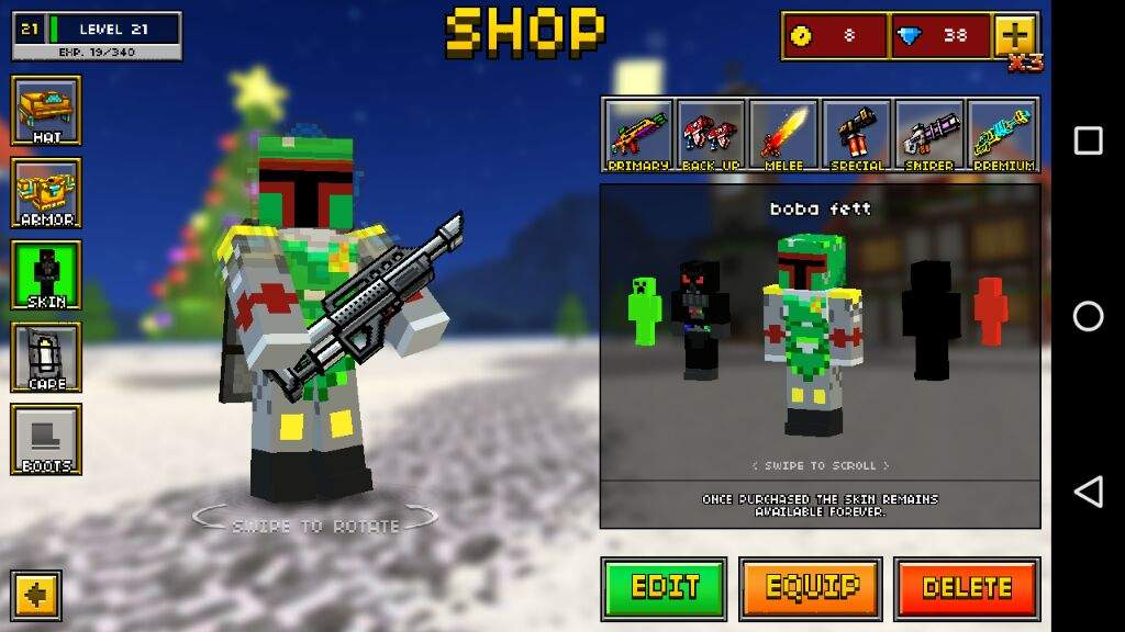 Star Wars skins: Pixel Gun 3D.