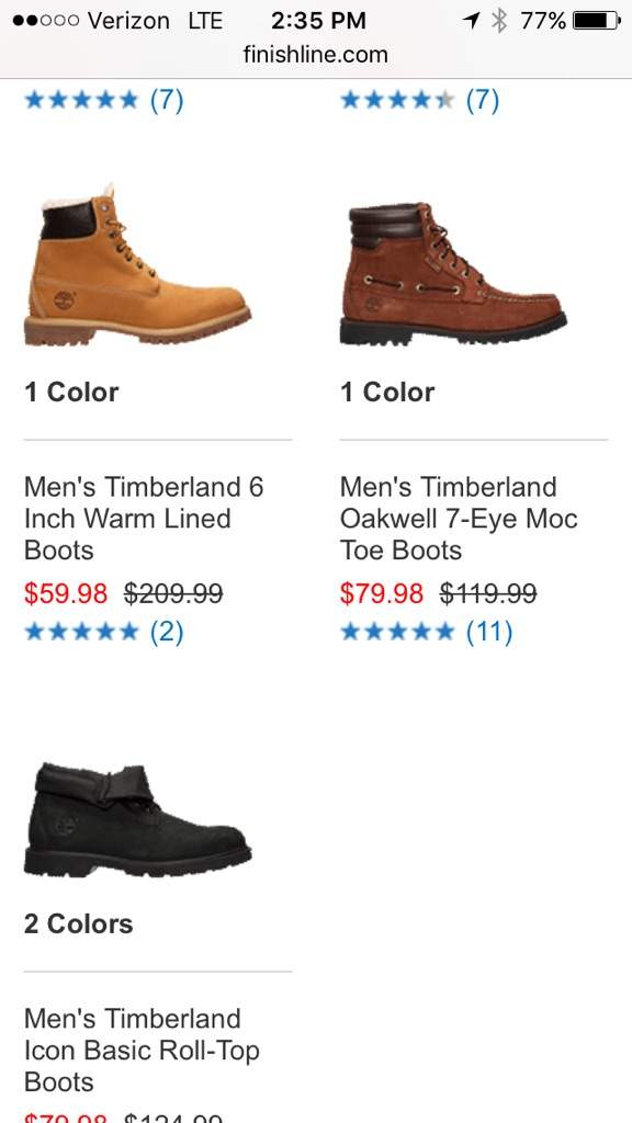 timberland finish line