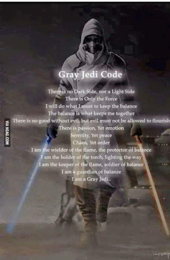 grey jedi code shirt