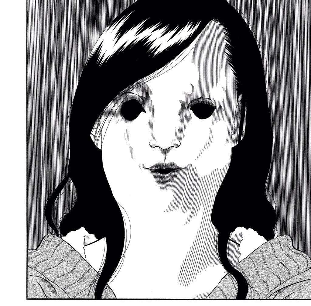 Scary anime girl face
