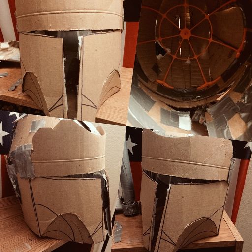 Custom cardboard Mandalorian helmet! | Star Wars Amino