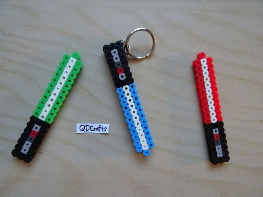 Star Wars Lightsaber Perler Bead Magnets and Keychains | Crafty Amino