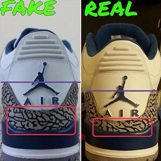 jordan 3 true blue real vs fake