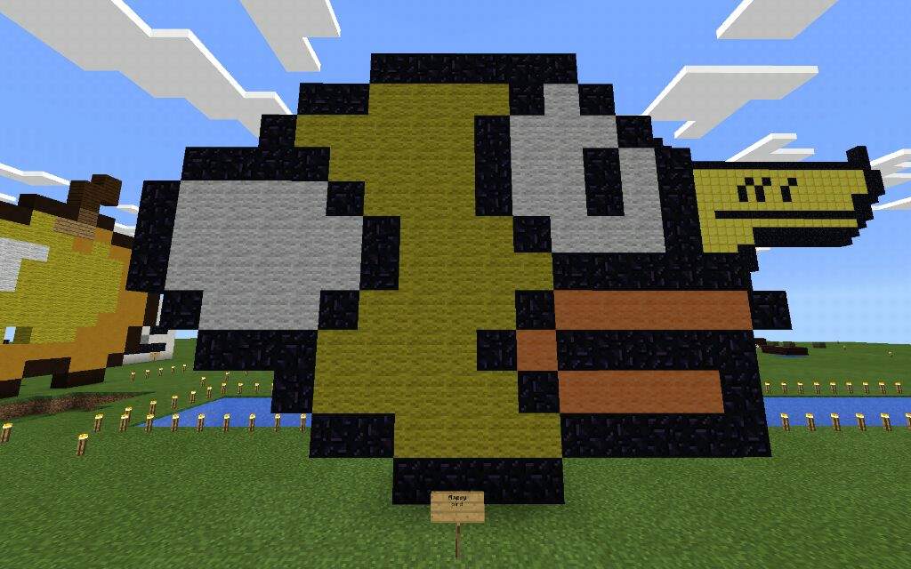 Flappy Bird Pixel Art Minecraft Amino