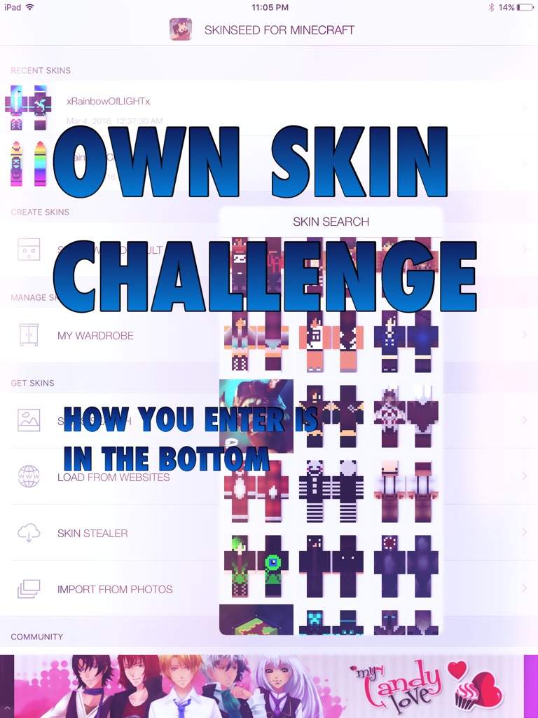 OWN SKIN CHALLENGE! Minecraft Amino