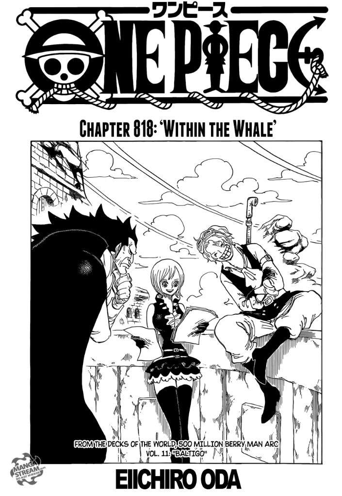 One Piece Manga Chapter 818 Anime Amino