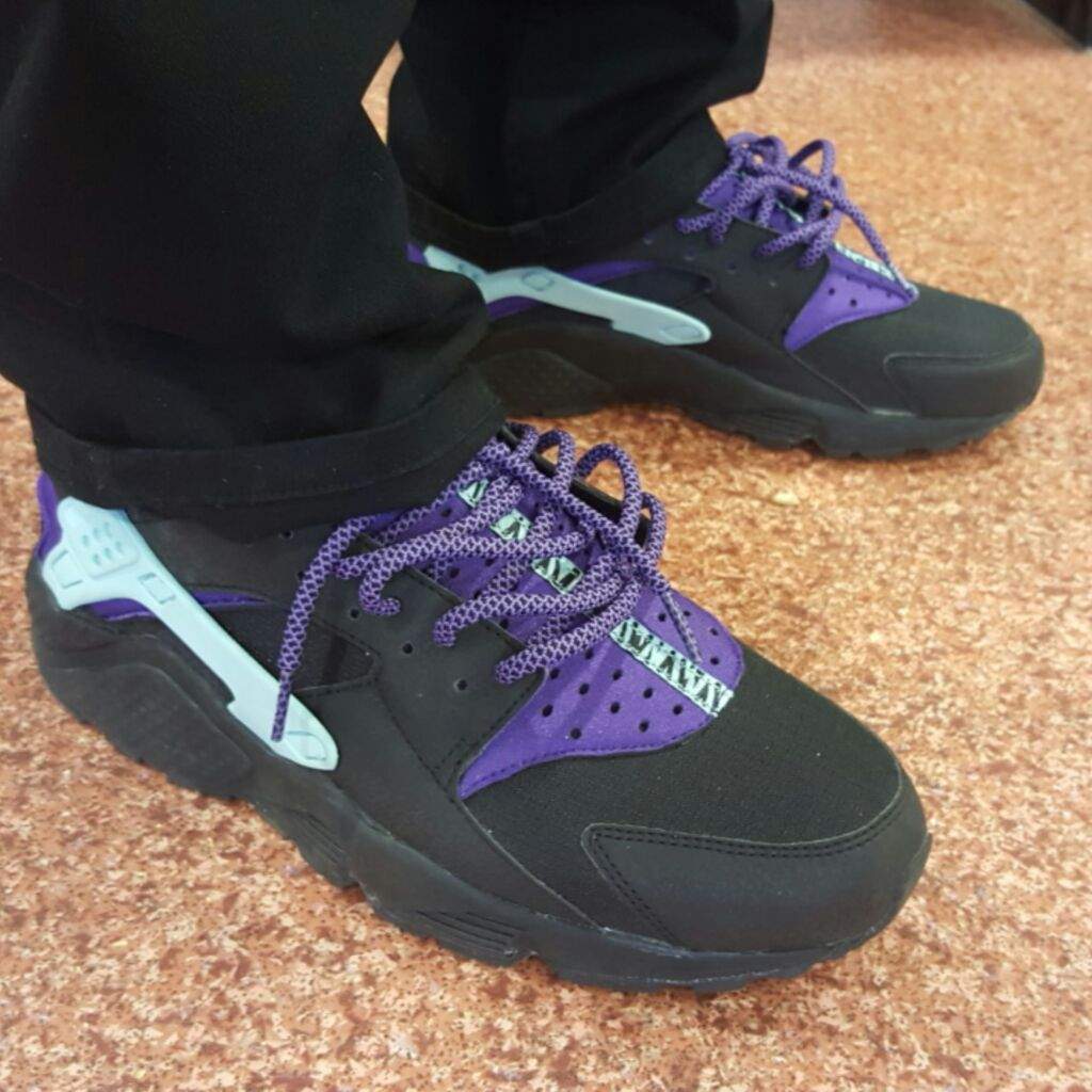 custom purple huaraches