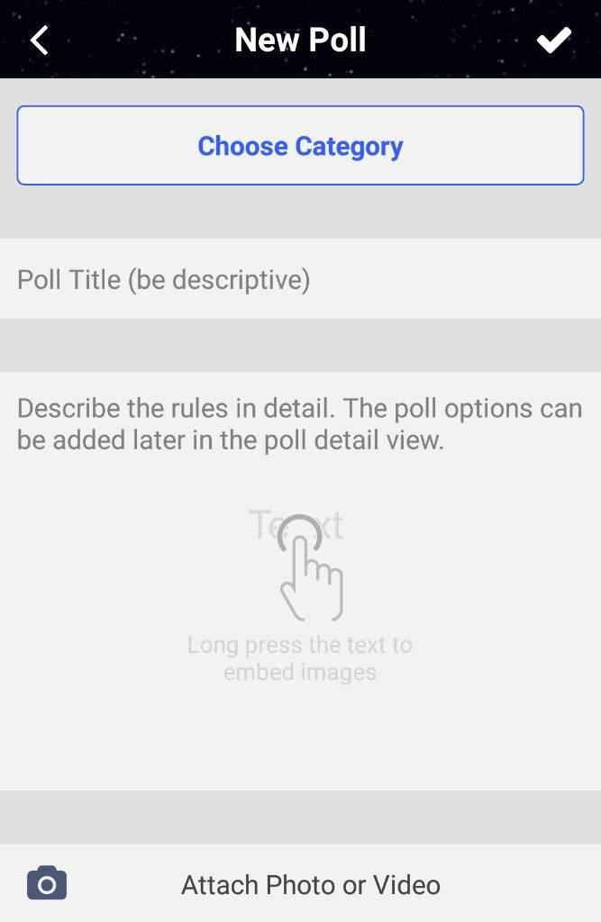 Amino how to make a poll