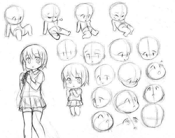 chibi reference poses