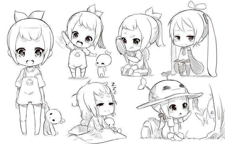 chibi reference poses