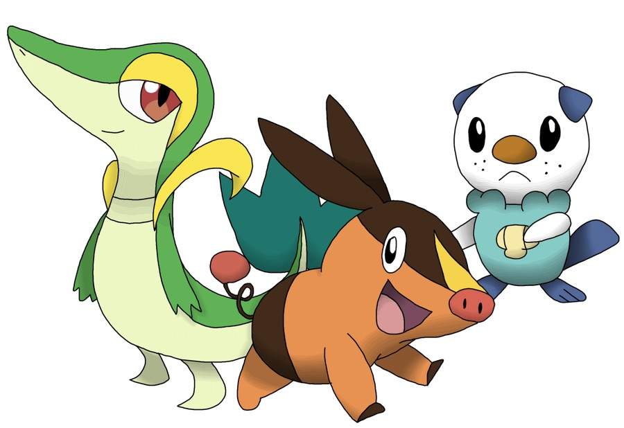 Tepig, Snivy and Oshuwat are mostly the characters you have to start with i...