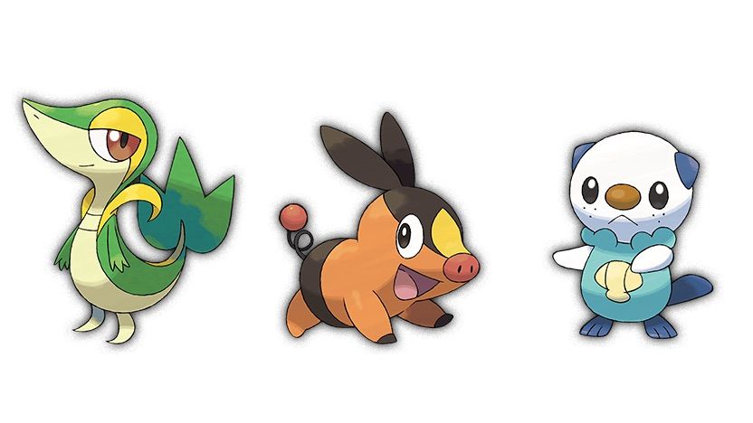 Tepig, Snivy and Oshuwat are mostly the characters you have to start with i...