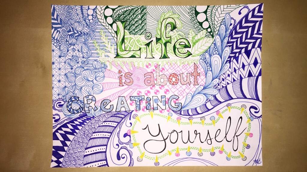 Creative Quote Zentangle | Crafty Amino