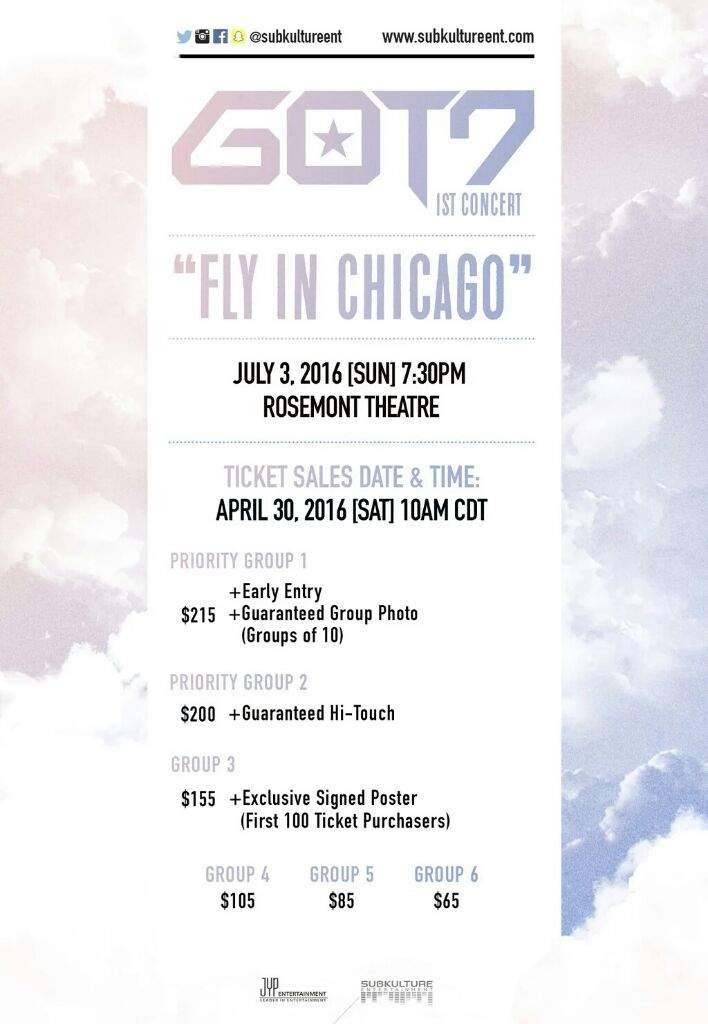 GOT7 FLY in USA concert tickets revealed KPop Amino