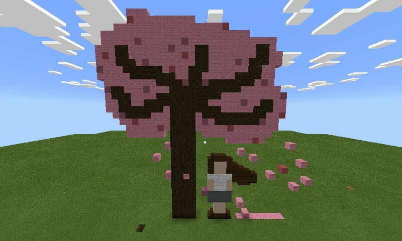 Giant 2d Sakura Tree Minecraft Amino