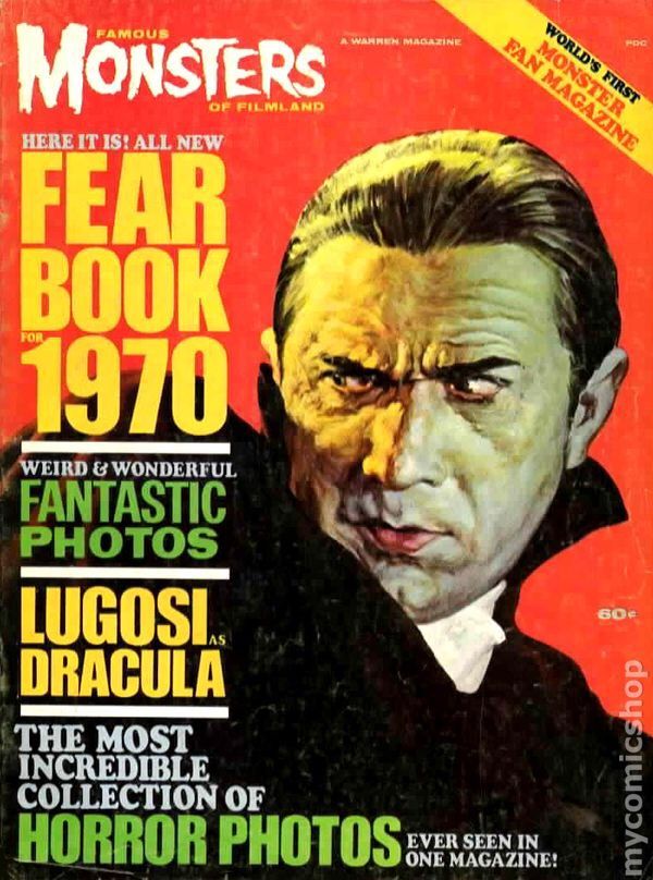 monsters famous filmland yearbook magazine horror fearbook 1970 comic lugosi bela fear 1962 issue frankenstein comics ackerman 1958 forrest warren