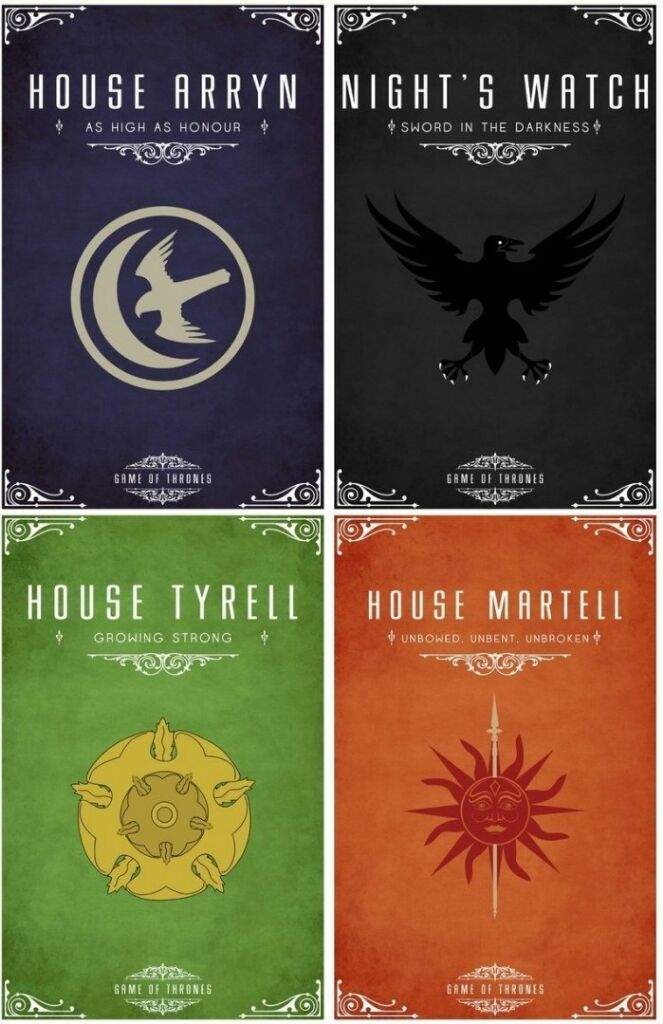 Some Of Great Houses Of Westeros 👑🐲 | Thrones Amino