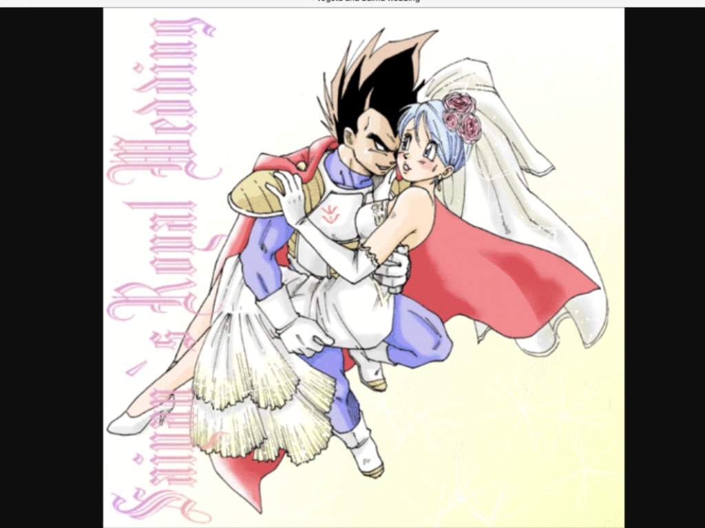 Vegeta and Bulma wedding photos Anime Amino image