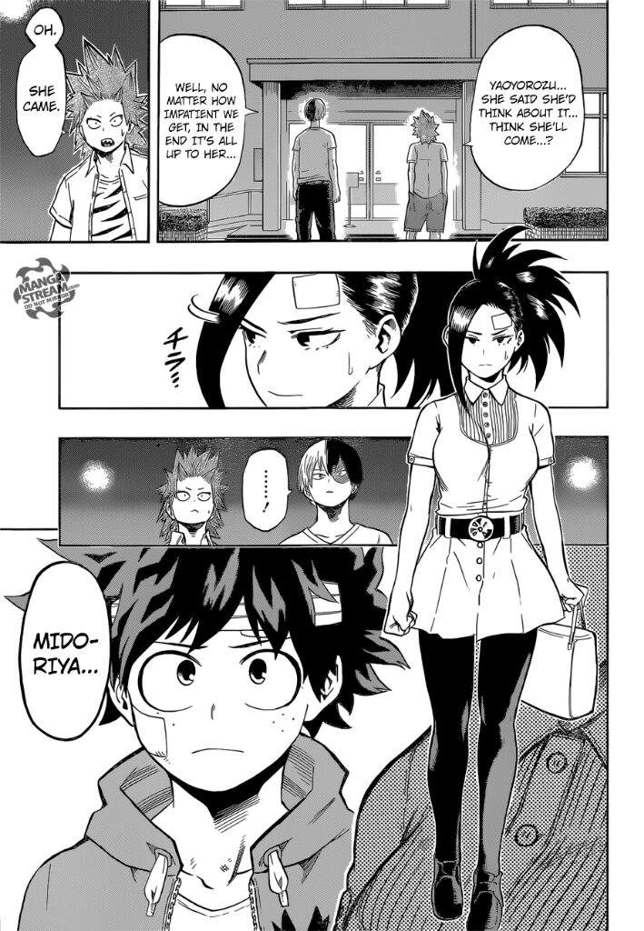 Momo working together with Izuku Midoriya(hell must have frost over ...