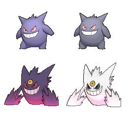 Shiny Gengar model comparison — shiny on right (via Chrales) :  r/TheSilphRoad