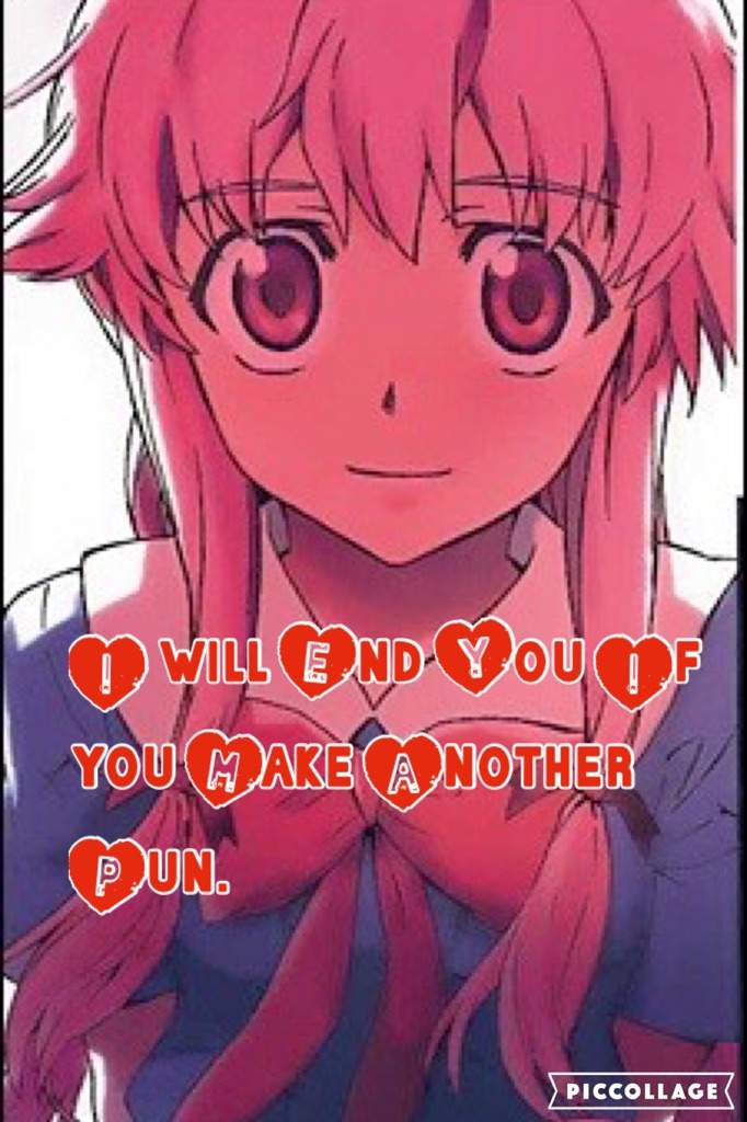 Yuno Gasai Huh?...Must Have A Killer Reputation. | Anime Amino