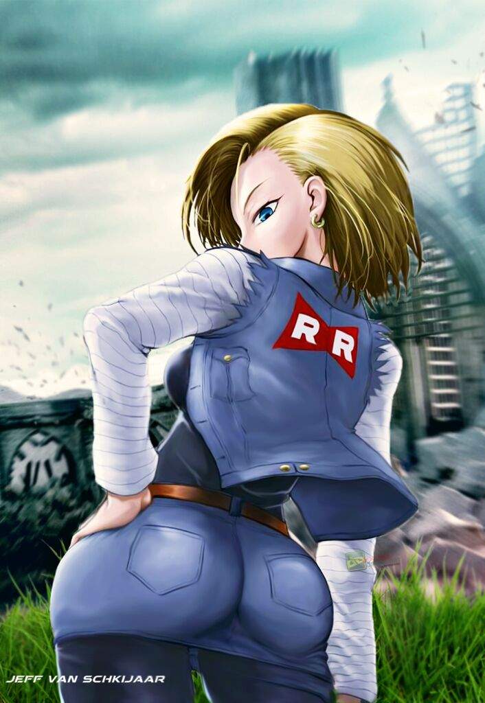 android 18 real life naked with bottle