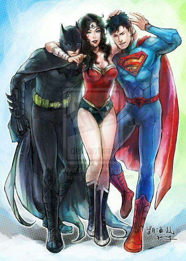 Batman, Wonderwoman, Superman fan art. | •Anime• Amino