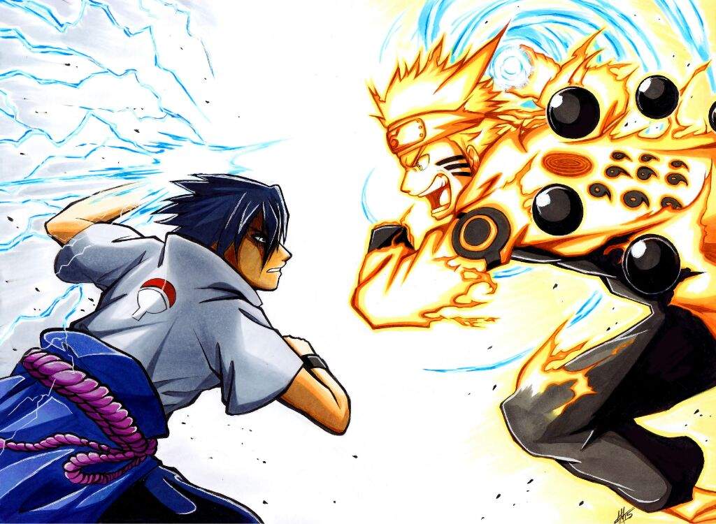 Naruto VS Sasuke (Encusta) .
