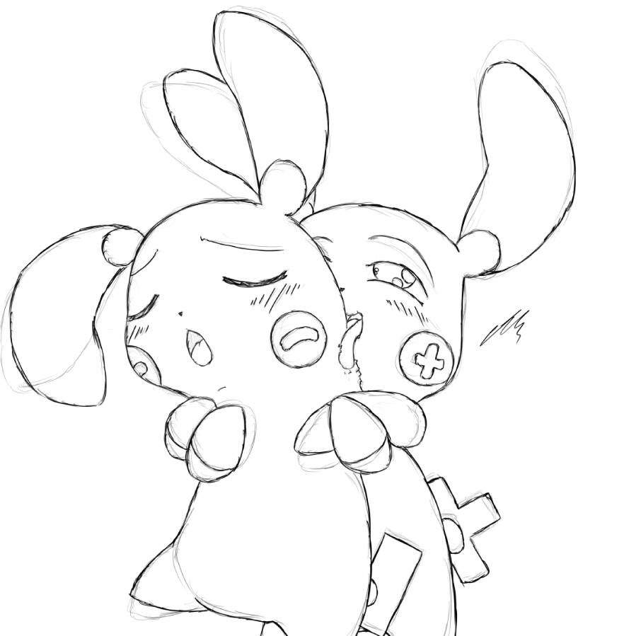 33+ lovely pictures Plusle And Minun Coloring Pages / Emolga