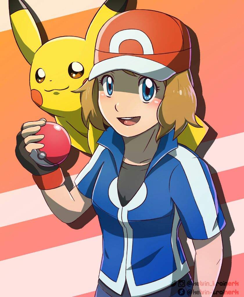 Serena in Ash's outfit | Pokémon Amino