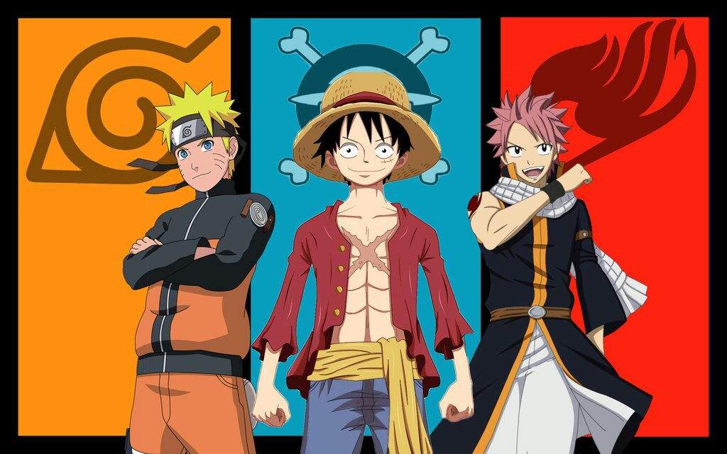 Anime Battle of Heroes: Natsu V.s. Naruto V.s. Luffy.