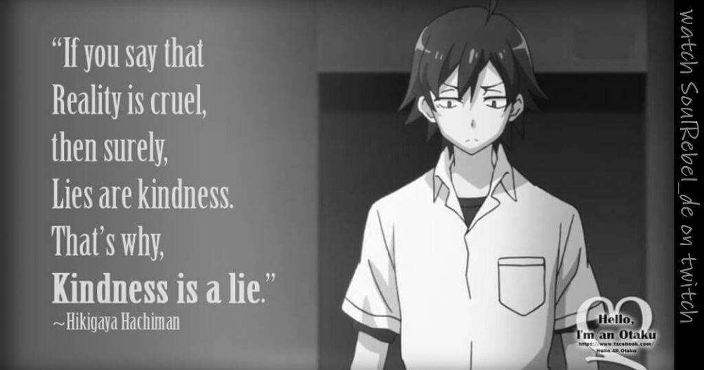 Reality is cruel and kindness is a lie | Anime Amino