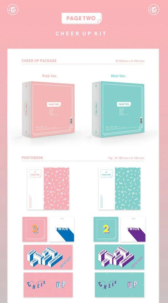 Twice Cheer Up Album Mint Pink Versions Teasers K Pop Amino
