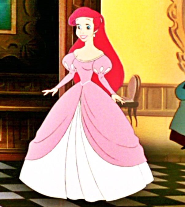 princess ariel pink dress